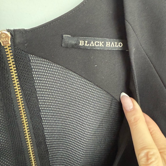 Black Halo Jagger Mesh Back Dress - Picture 10 of 15